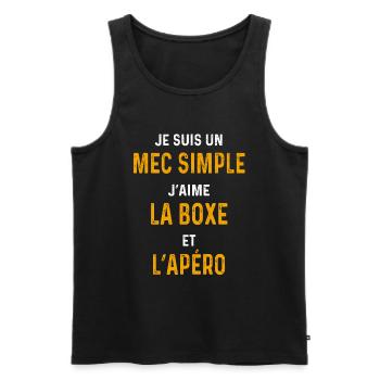 Boxe apéro Guye simple boxer - Men's Premium Organic Tank Top - black - Front - Michal (187cm)