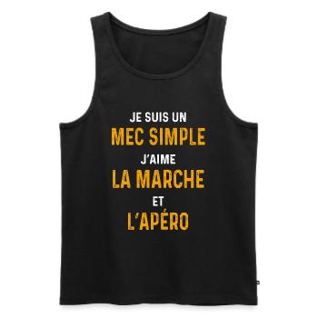 Apéro-Spaziergang Einfacher Rollator - Männer Premium Bio Tank Top - Schwarz - Vorne - Michal (187cm)