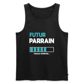 Zukünftiger Pate Geschenk Pate - Männer Premium Bio Tank Top - Schwarz - Vorne - AI Model Male 178 light (178cm)