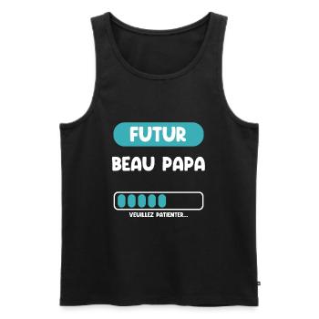 zukünftiger Schwiegervater Geschenk Schwiegervater Schwiegervater Papa - Männer Premium Bio Tank Top - Schwarz - Vorne - Michal (187cm)