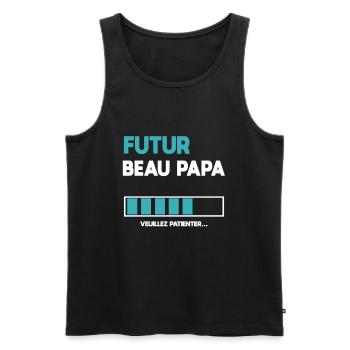 future father-in-law stepdad - Men's Premium Organic Tank Top - black - Front - Michal (187cm)