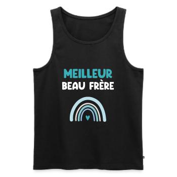 Bester Regenbogen-Schwager - Männer Premium Bio Tank Top - Schwarz - Vorne - Michal (187cm)