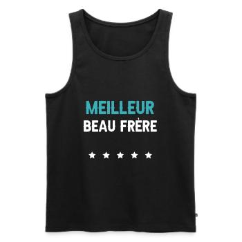 meilleur beau frère futur beau frère homme - Débardeur bio Premium Homme - noir - Devant - AI Model Male 178 light (178cm)