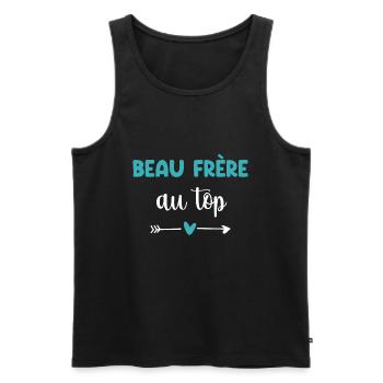 Schwager mit einem Scheitelherz - Männer Premium Bio Tank Top - Schwarz - Vorne - Michal (187cm)