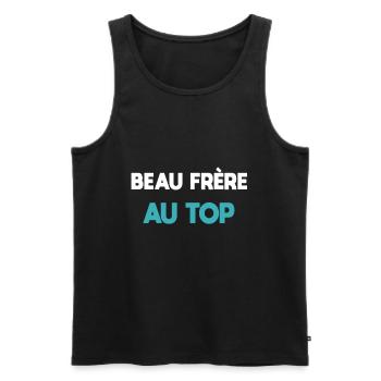 Schwager an der Spitze - Männer Premium Bio Tank Top - Schwarz - Vorne - Michal (187cm)