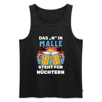 Mallorca Party Urlaub - Sauftour nach Malle - Männer Premium Bio Tank Top - Schwarz - Vorne - Michal (187cm)