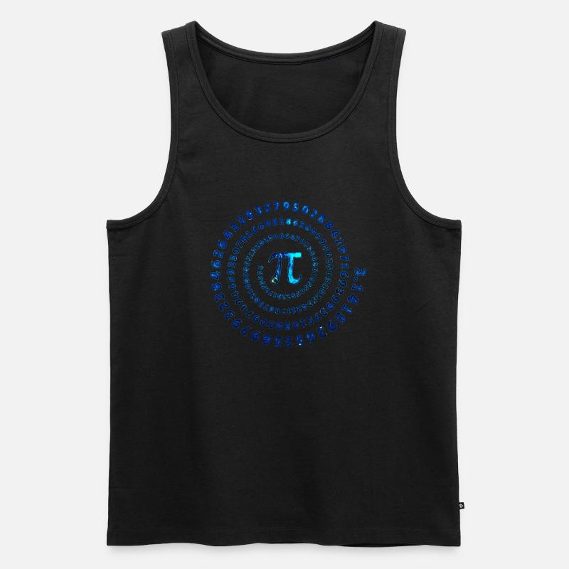 Pi Spirale galaxy style, Mathe, Mathematik, space - Männer Premium Bio Tank Top - Schwarz