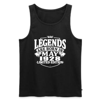 legends are born in mai 1928 - 95 years old - Men's Premium Organic Tank Top - black - Front - Michal (187cm)