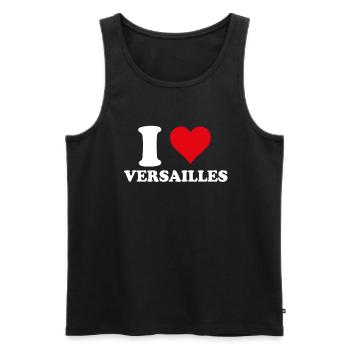 Ich liebe Versailles Geschenktourismus - Männer Premium Bio Tank Top - Schwarz - Vorne - AI Model Male 178 light (178cm)