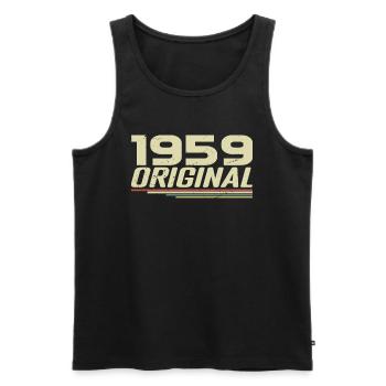 Né en 1959 Vintage 1959 Anniversaire Rétro 1959 - Débardeur bio Premium Homme - noir - Devant - Michal (187cm)