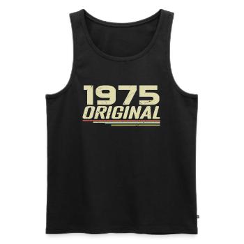 Né en 1975 Vintage 1975 Anniversaire Rétro 1975 - Débardeur bio Premium Homme - noir - Devant - Michal (187cm)