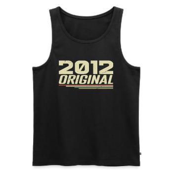 Born in 2012 Vintage 2012 Retro Anniversary 2012 - Men's Premium Organic Tank Top - black - Front - Michal (187cm)