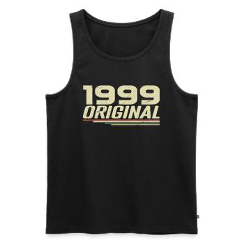 Born in 1999 Vintage 1999 Retro Anniversary 1999 - Men's Premium Organic Tank Top - black - Front - AI Model Male 178 light (178cm)