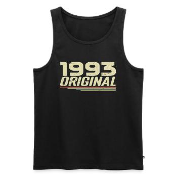 Born in 1993 Vintage 1993 Retro Birthday 1993 - Men's Premium Organic Tank Top - black - Front - AI Model Male 178 light (178cm)