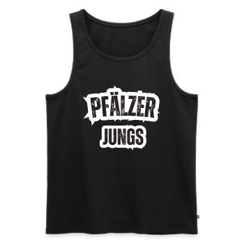 Palatinate Boys - Men's Premium Organic Tank Top - black - Front - AI Model Male 178 light (178cm)