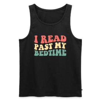 Ich lese nach meiner Schlafenszeit III - Männer Premium Bio Tank Top - Schwarz - Vorne - Michal (187cm)