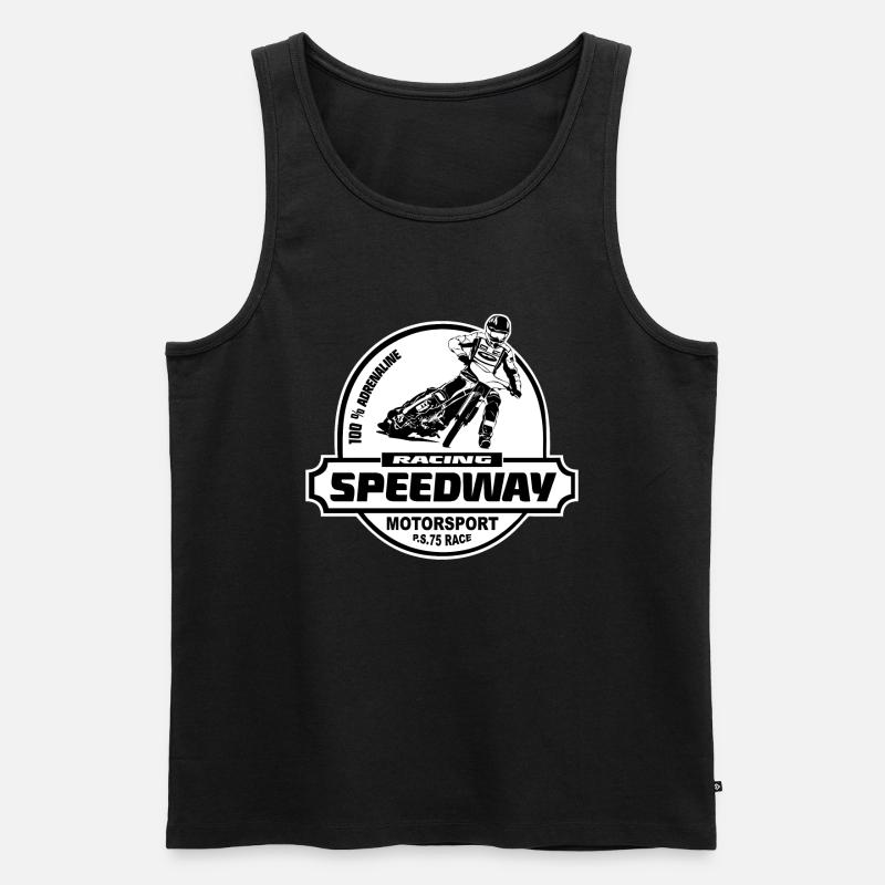 Speedway - Motorcycle Speedway - Männer Premium Bio Tank Top - Schwarz