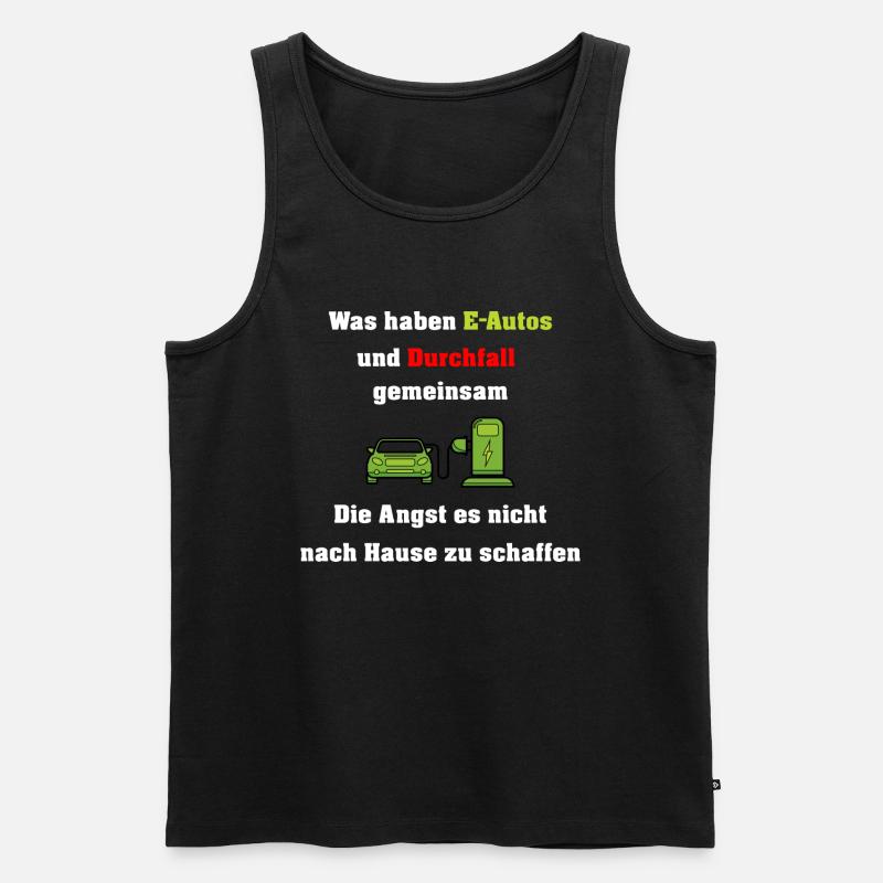E Autos lutiger Spruch - Männer Premium Bio Tank Top - Schwarz