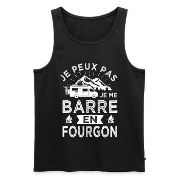 je peux pas barre en fourgon camping car - Débardeur bio Premium Homme - noir - Devant - Michal (187cm)