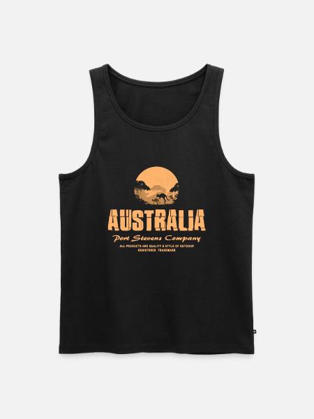 Kängurus - Australia - Australien - Männer Premium Bio Tank Top - Schwarz