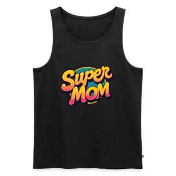 Super maman - Débardeur bio Premium Homme - noir - Devant - Michal (187cm)