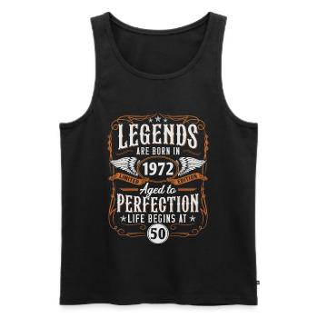 1972 Born Legends 50 Birthday - Men's Premium Organic Tank Top - black - Front - Michal (187cm)