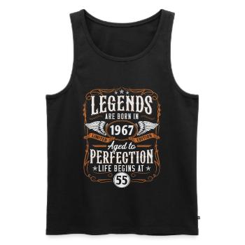 1967 Born Legends 55 birthday - Men's Premium Organic Tank Top - black - Front - Michal (187cm)