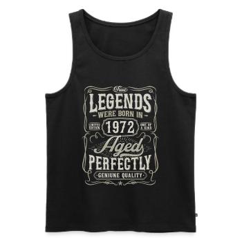 1972 Vintage Born Legends Vintage Birthday - Men's Premium Organic Tank Top - black - Front - Michal (187cm)