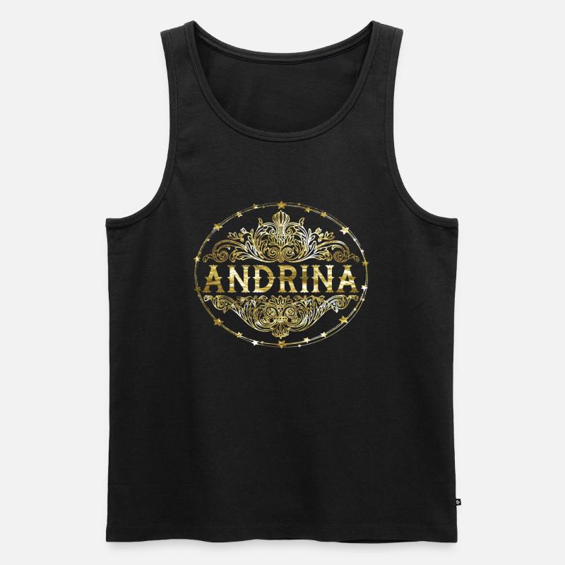 Andrina - Männer Premium Bio Tank Top - Schwarz