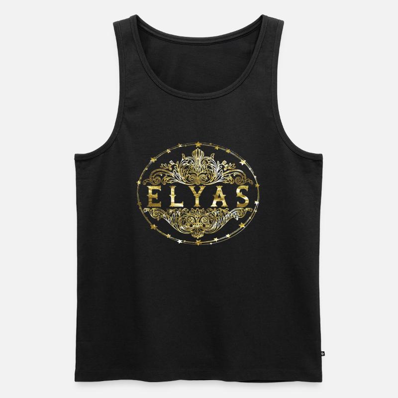 Elyas - Männer Premium Bio Tank Top - Schwarz