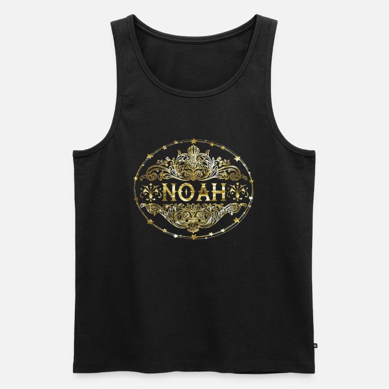 Noah - Männer Premium Bio Tank Top - Schwarz