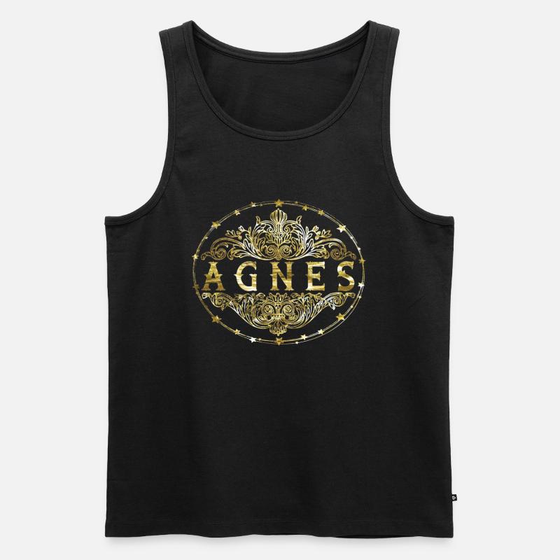 Agnes - Männer Premium Bio Tank Top - Schwarz