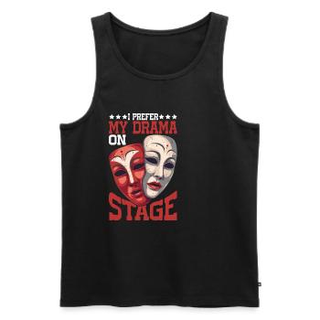 I Prefer My Drama On Stage 6 - Männer Premium Bio Tank Top - Schwarz - Vorne - AI Model Male 178 light (178cm)