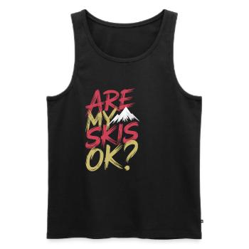 Are My Skis Ok 15 - Männer Premium Bio Tank Top - Schwarz - Vorne - Michal (187cm)