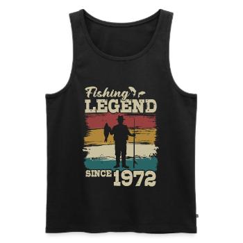 1972 Born Angler Birthday - Men's Premium Organic Tank Top - black - Front - Michal (187cm)
