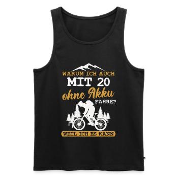 20 Geburtstag Radfahrer 20 Jahre Geschenk - Männer Premium Bio Tank Top - Schwarz - Vorne - Michal (187cm)