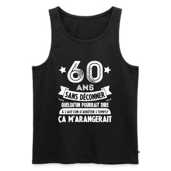 60 Ans Cadeau D'anniversaire 60 Ans - Débardeur bio Premium Homme - noir - Devant - Michal (187cm)