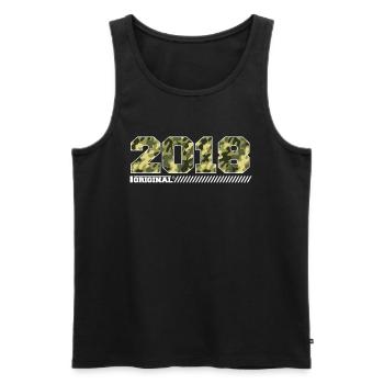 2018 Jubiläumsgeschenk Jahrgang 2018 Armee - Männer Premium Bio Tank Top - Schwarz - Vorne - Michal (187cm)