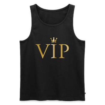 VIP - Männer Premium Bio Tank Top - Schwarz - Vorne - AI Model Male 178 light (178cm)