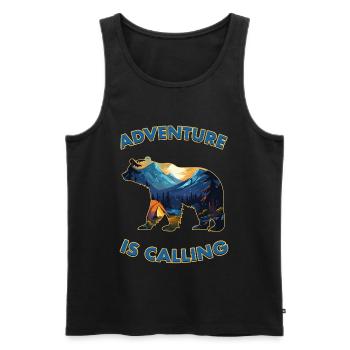 Call of the Wild - Men's Premium Organic Tank Top - black - Front - AI Model Male 178 light (178cm)