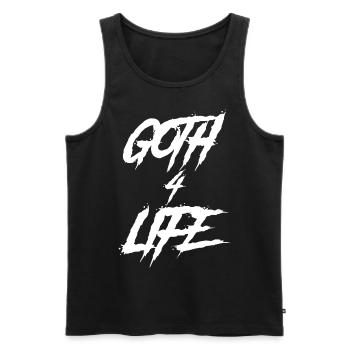 Goth Boy Clique Goth 4 Life - Männer Premium Bio Tank Top - Schwarz - Vorne - AI Model Male 178 light (178cm)