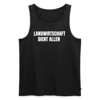 Landwirtschaft Landwirt Bauer Spruch - Männer Premium Bio Tank Top - Schwarz - Vorne - Michal (187cm)