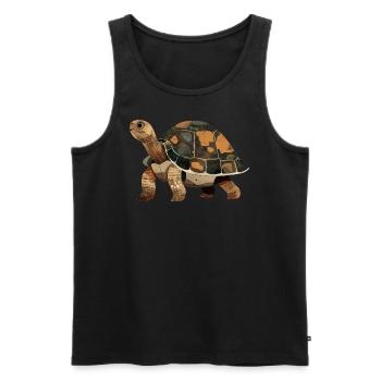 Tortue - Débardeur bio Premium Homme - noir - Devant - Michal (187cm)