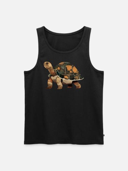 Turtle - Men's Premium Organic Tank Top - black