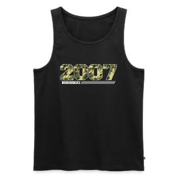2007 Jubiläumsgeschenk Jahrgang 2007 Armee - Männer Premium Bio Tank Top - Schwarz - Vorne - Michal (187cm)