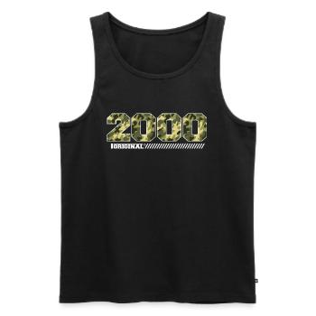 Cadeau Anniversaire 2000 Vintage 2000 Armée - Débardeur bio Premium Homme - noir - Devant - Michal (187cm)