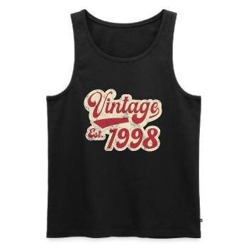 Vintage Est 1998 - Débardeur bio Premium Homme - noir - Devant - Michal (187cm)