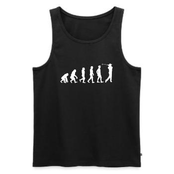 Golfer Golf Evolution Development golf clubs - Men's Premium Organic Tank Top - black - Front - AI Model Male 178 light (178cm)
