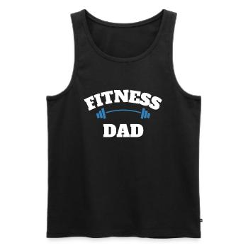 Fitness Sport Papa Haltère - Débardeur bio Premium Homme - noir - Devant - Michal (187cm)