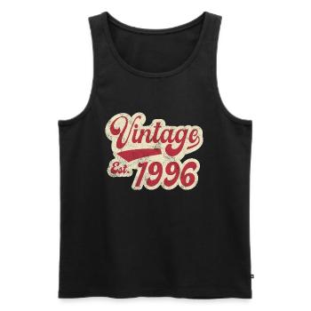 Jahrgang Est 1996 - Männer Premium Bio Tank Top - Schwarz - Vorne - AI Model Male 178 light (178cm)